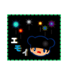 点線ラインのくまりちゃん（個別スタンプ：5）