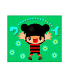 点線ラインのくまりちゃん（個別スタンプ：11）