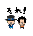 ONE PIECE 三兄弟 -ASL- スタンプ（個別スタンプ：15）