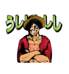 ONE PIECE アメコミ風ルフィ STAMP（個別スタンプ：4）