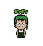 ONE PIECE ゾロのちびキャラスタンプ（個別スタンプ：4）