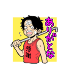 ONE PIECE エースの文字入りシャツ（個別スタンプ：3）