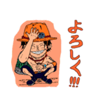 ONE PIECE エース＆Imukat スタンプ（個別スタンプ：6）