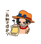 ONE PIECE 礼儀正しい火拳（個別スタンプ：11）