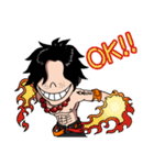 ONE PIECE 「ポッとDeのACE」（個別スタンプ：10）