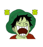 ONE PIECE コラボスタンプ ルフィ表情集（個別スタンプ：1）