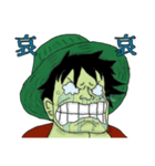 ONE PIECE コラボスタンプ ルフィ表情集（個別スタンプ：3）