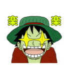 ONE PIECE コラボスタンプ ルフィ表情集（個別スタンプ：4）