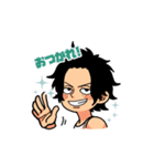 ONE PIECE エースとサボのスタンプ1（個別スタンプ：10）