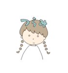 おさげのわたし（個別スタンプ：3）