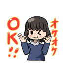 使いやすいショートボブガール（個別スタンプ：15）