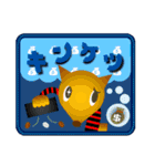 くまりちゃん 角がないフレームバージョン（個別スタンプ：4）