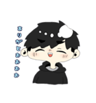 黒色パーカー男子（個別スタンプ：5）