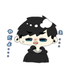 黒色パーカー男子（個別スタンプ：7）