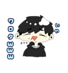 黒色パーカー男子（個別スタンプ：8）