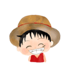 ONE PIECE ゆる水彩タッチ（個別スタンプ：1）