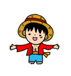 らくがき ONE PIECE ①ルフィ＆チョッパー（個別スタンプ：2）