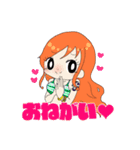 ONE PIECE 女の子かわいいスタンプ（個別スタンプ：6）