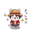 ONE PIECE コスプレねこ（個別スタンプ：19）