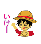 ONE PIECE るるるふぃ ルフィ スタンプ（個別スタンプ：3）