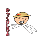 ONE PIECE ゴムゴムならぬ消しゴムのルフィ（個別スタンプ：37）