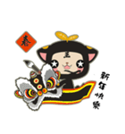 黒い葉の猫（個別スタンプ：38）