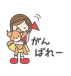 小さな女の子とテディ（個別スタンプ：10）