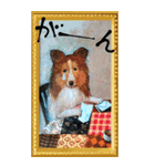 【犬＆猫】絵本のようなアートな雰囲気（個別スタンプ：13）