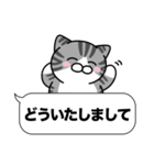 サバ白猫✨敬語・丁寧語・デカ文字✨大和猫（個別スタンプ：4）