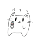 無表情の感情豊かなねこ（個別スタンプ：5）