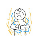 ちょっとやるきのでたやるきのないいきもの（個別スタンプ：4）