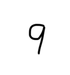 「ぁ」〜「10」（数字）きゅん 〜がぉー（個別スタンプ：25）