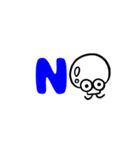 つるぴかくん 横長 英語（個別スタンプ：5）