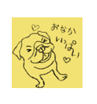 黒パグちゅらスタンプ（個別スタンプ：3）
