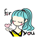 伏し目な女の子のスタンプ（個別スタンプ：1）