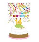 10～44歳・年齢の誕生日お祝いケーキ（個別スタンプ：5）