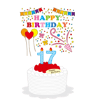10～44歳・年齢の誕生日お祝いケーキ（個別スタンプ：8）