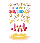 10～44歳・年齢の誕生日お祝いケーキ（個別スタンプ：36）