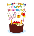 10～44歳・年齢の誕生日お祝いケーキ（個別スタンプ：37）