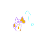 ねこ会話(白茶)（個別スタンプ：3）