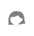 ボブの女の子のスタンプ。（個別スタンプ：1）