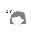 ボブの女の子のスタンプ。（個別スタンプ：16）