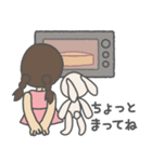 小さな女の子とうさこ ✽毎日使える（個別スタンプ：28）