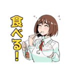 1いいね1円で晩ごはんを食べる腹ペコ女子（個別スタンプ：5）