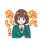 1いいね1円で晩ごはんを食べる腹ペコ女子（個別スタンプ：6）