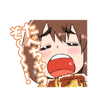 1いいね1円で晩ごはんを食べる腹ペコ女子（個別スタンプ：11）