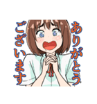 1いいね1円で晩ごはんを食べる腹ペコ女子（個別スタンプ：22）
