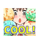1いいね1円で晩ごはんを食べる腹ペコ女子（個別スタンプ：23）