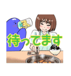1いいね1円で晩ごはんを食べる腹ペコ女子（個別スタンプ：25）