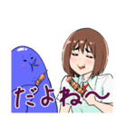 1いいね1円で晩ごはんを食べる腹ペコ女子（個別スタンプ：34）